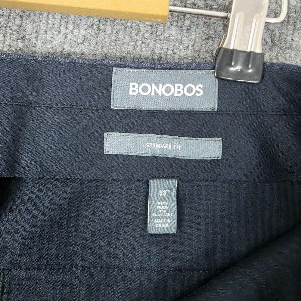 Bonobos Suit Mens 38R Marzotto Blue Wool Stretch 34x29 Standard 2 Piece Business